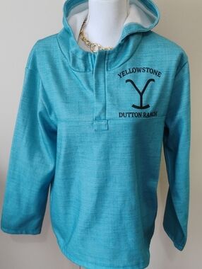 Yellowstone Teal Pullover Hoodie